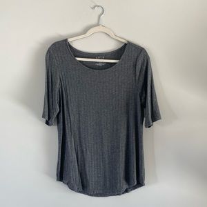 Apt 9 Ribbed Grey T-Shirt